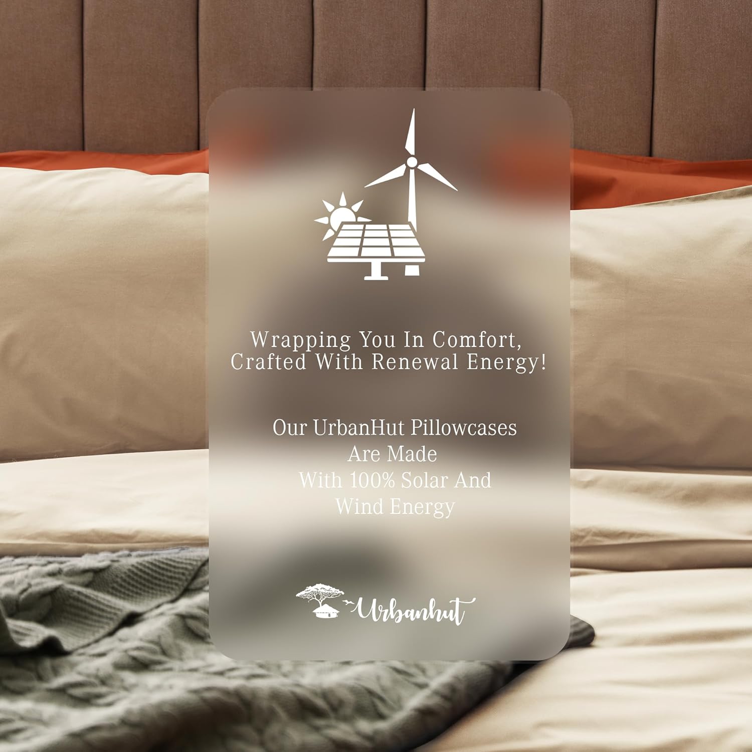 URBANHUT 100% Cotton Pillowcases, King Size, Ultra Soft Pillow Case, 20x36 Inches Set of 2, Hotel Quality Premium Cooling Pillow Cases - Sand - Image 7