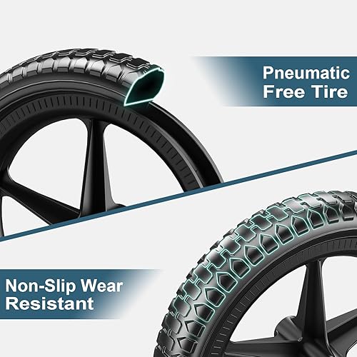 Miniatura 7 de SEREED Bicicleta de equilibrio para niños de 2 a 5 años, sin pedales, ajuste sin herramientas, regalo para niños de 2 a 3 años, placa personalizable