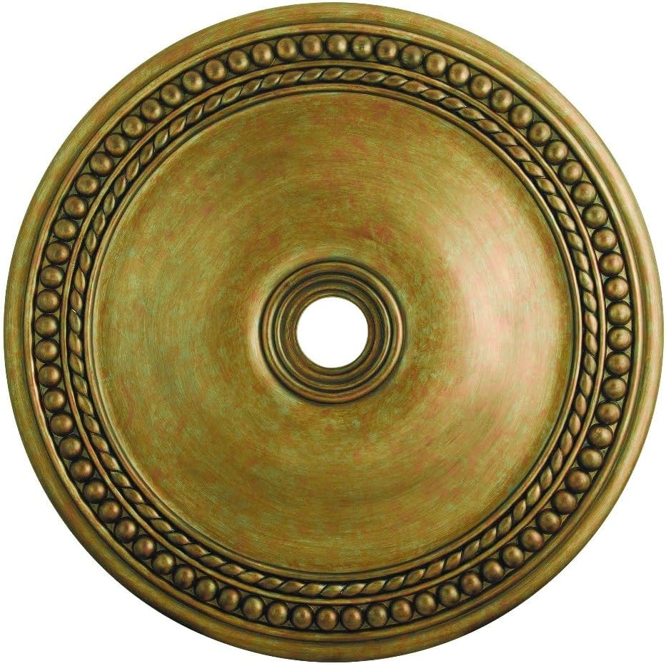 Livex Lighting 82078-48 Wingate Ceiling Medallion, Hand Painted Antique Gold Leaf