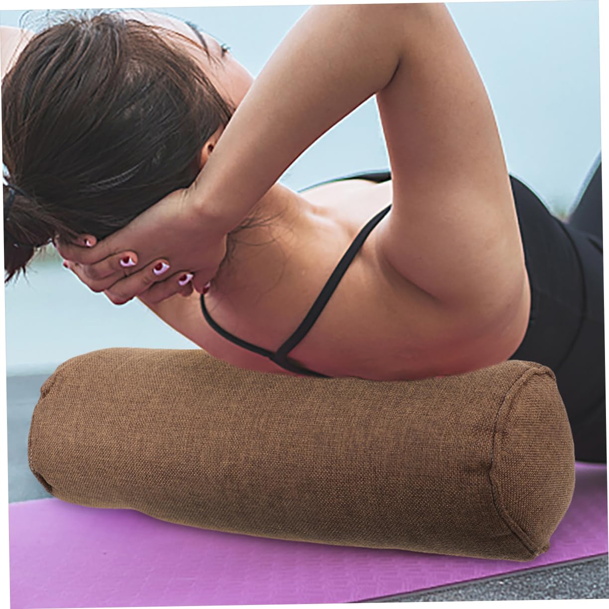 Almohada 1 Pieza de Yoga Cilíndrica para Cuello, y Piernas