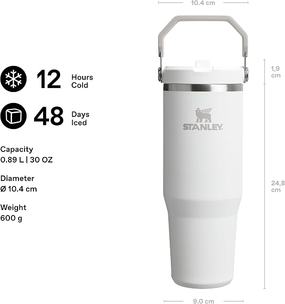 Stanley IceFlow Flip Straw Tumbler Pipetli Termos Bardak, 0.89 L
