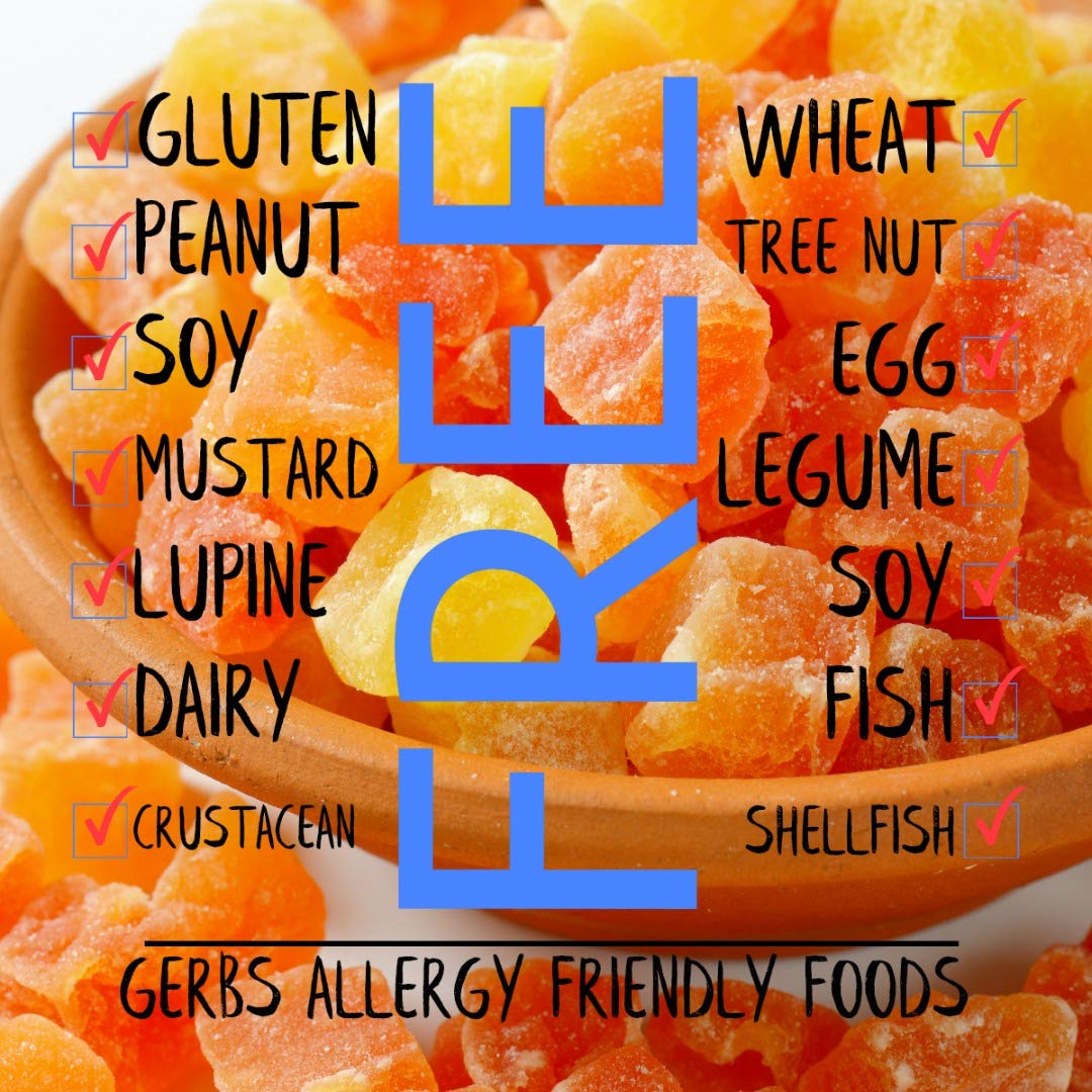 Gerbs Lightly Sweetened Dried Papaya Cubes 2 lbs. | Unsulfured, No Artificial Additives, Resealable Bag | Naturally Sweet & Chewy | Top 14 Allergen-Free