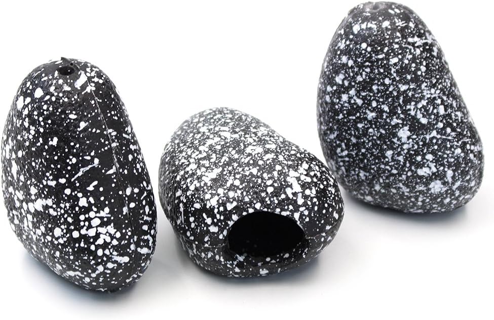 Erlvery DaMain 3 Pack Mini Resin Aquarium Stone Hideaway,Aquarium Decorations Rock Hideout for Turtle Terrarium, Betta Fish Accessories, or Goldfish House