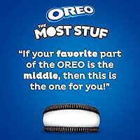 Vista 9 de OREO The Most Stuf Galletas sándwich de chocolate, edición limitada, 1 paquete resellable de 13.4 oz