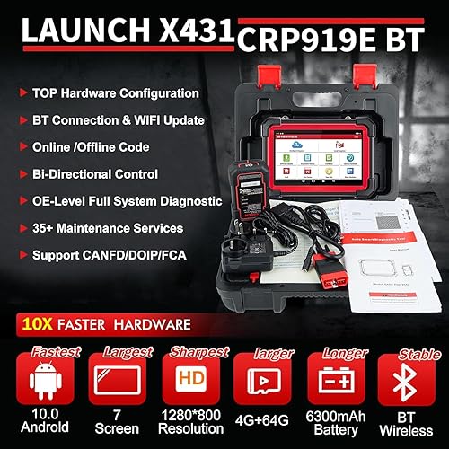 Miniatura 2 de Launch Herramienta de escaneo bidireccional X431 CRP919EBT 2026, escáner OBD2 de sistema completo todo en uno, reinicio de 35+, código ECU, CANFD y