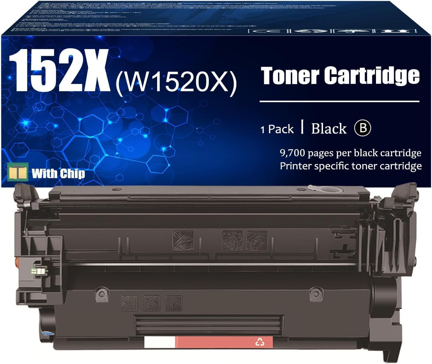 152X W1520X Toner Cartridge with CHIP Compatible for HP 152X W1520X Toner Cartridges Work for HP Laserjet Pro MFP 4004d, 4004dn, 4004dw, MFP 4104dw, 4104fdn,MFP 4104fdw Printers. Page Yield - 5000-picture-29