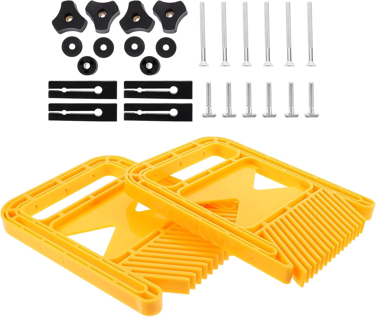 FUOYLOO Woodworking Engraving Machine Featherboard Kit for Table Saw Safety Device, Extended Yellow DIY Boards Set for Woodworking Accessories