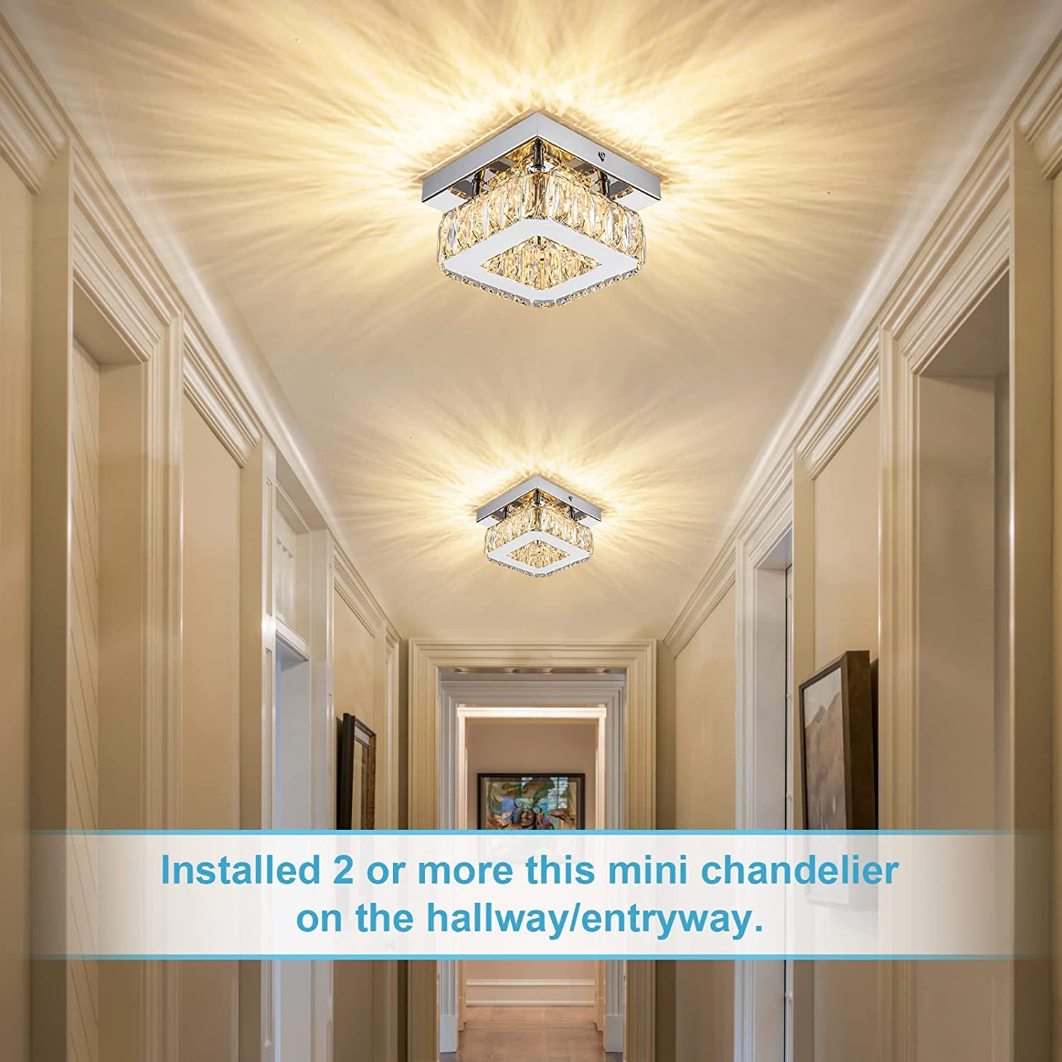 Dimmable Crystal Chandelier - Multicolor Living Room Light -4 Dimmable Crystal Chandelier - Multicolor Living Room Light -4