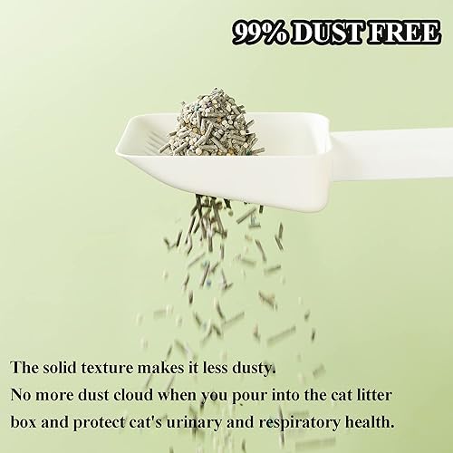 Miniatura 4 de Vealind Arena aglutinante para gatos, arena mixta para gatos, 5 en 1, sin polvo, desechable, sin olor, arena activada para gatos de tofu de carbono