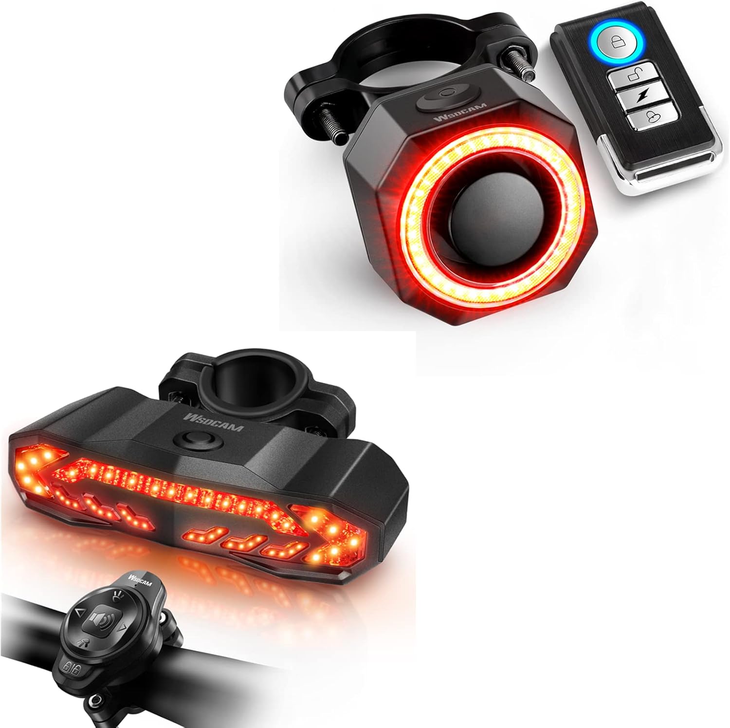 WSDCAM Smart Bike Turn Signals Alarm & Bike Tail Light