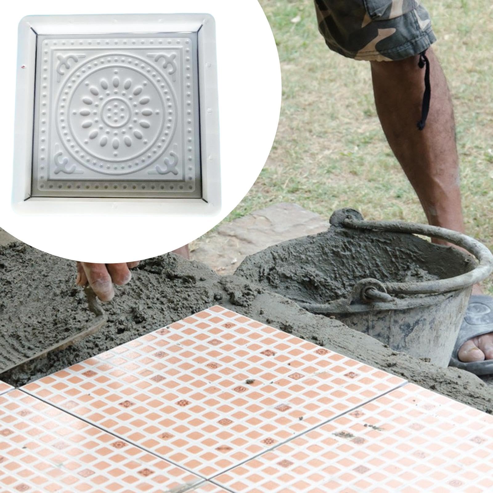 Modelo de Cemento de Ladrillo de Hormigón, Decoración, Suministros para Manualidades, Herramienta de Pavimentación, Modelo de Construcción de Rutas Pa, Estilo C
