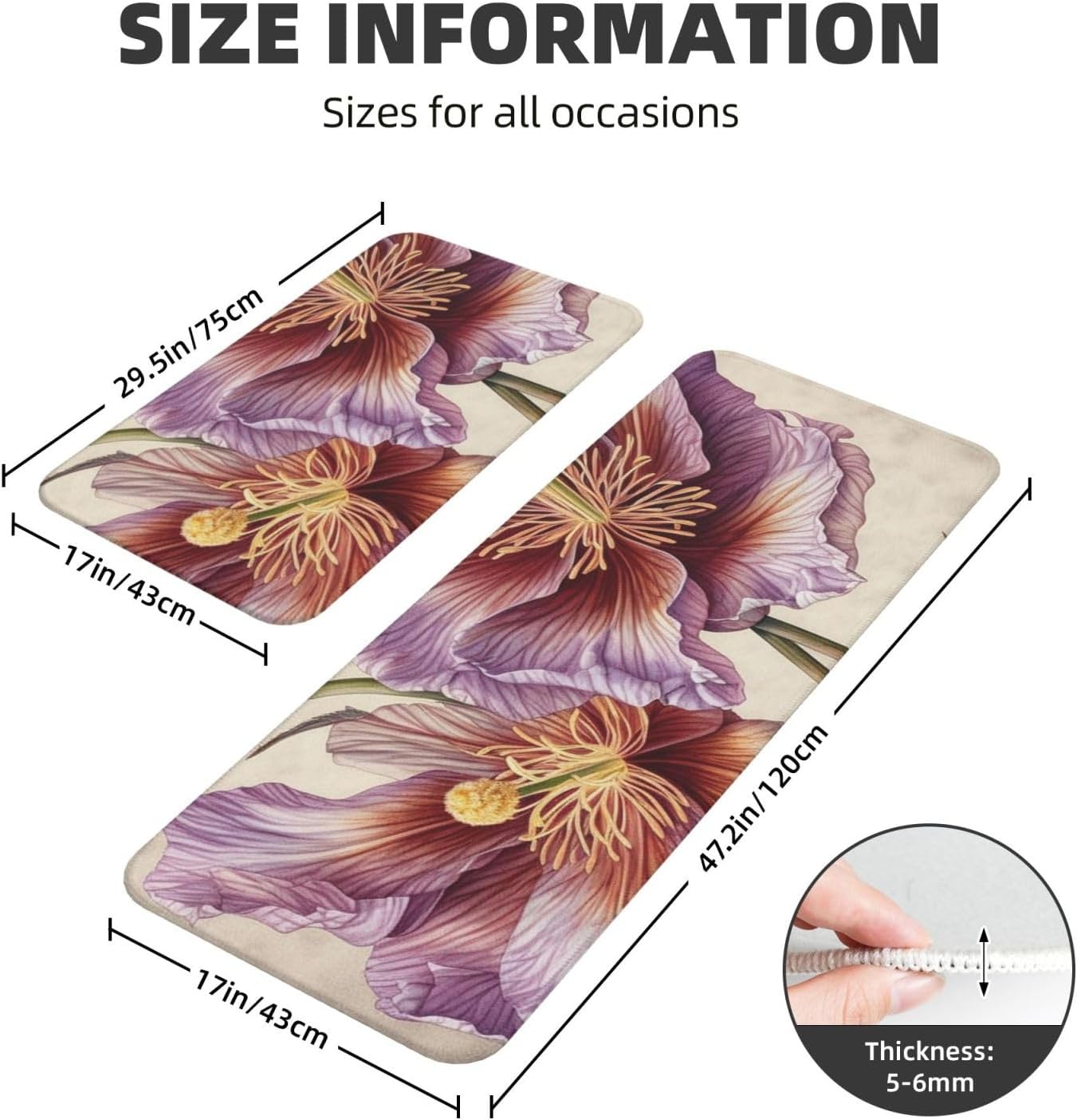 Kitchen Rugs Home Decor Kitchen Mats for Floor Anti Fatigue Kitchen Mats