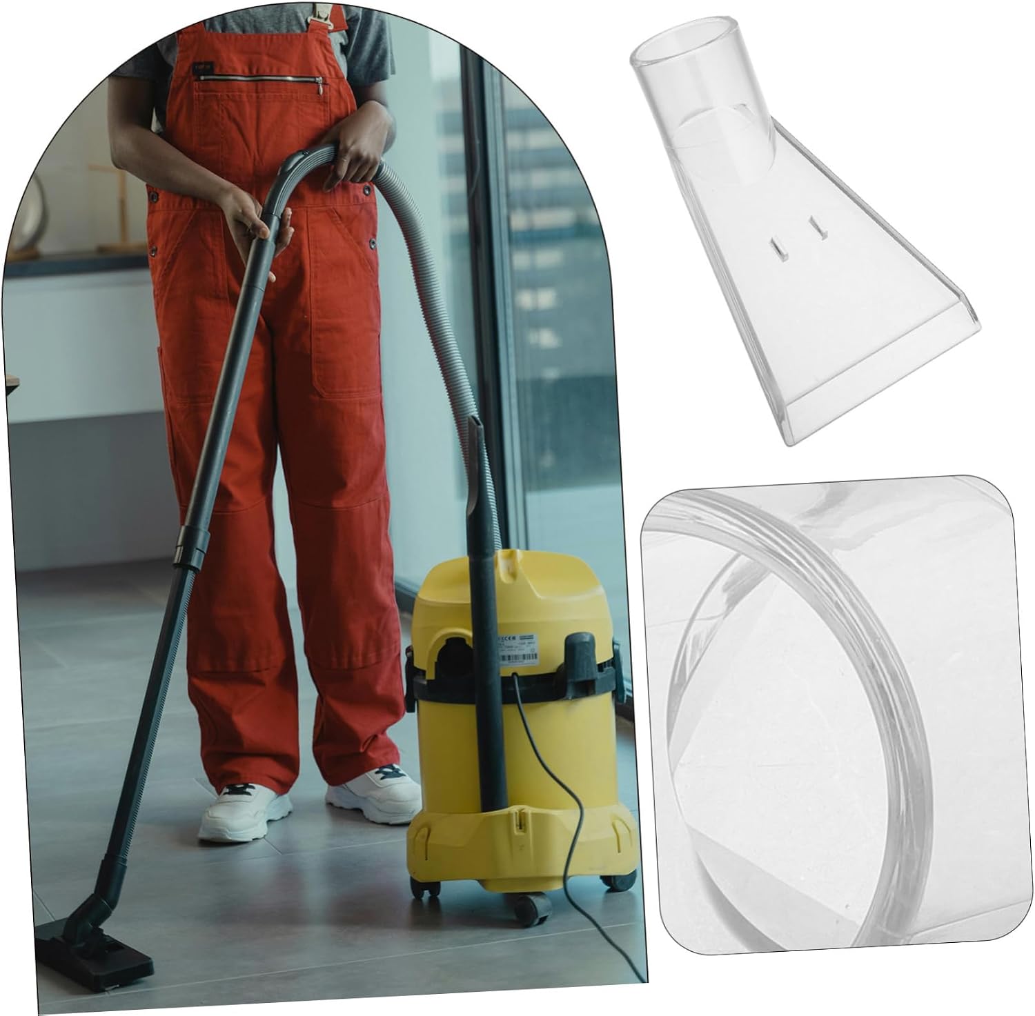 Vacuum Cleaner Accessories for Carpet Cleaning and Auto Detailing Transparent Suction Head for Efficient Water Extraction Sofas Carpets and Car Seats
