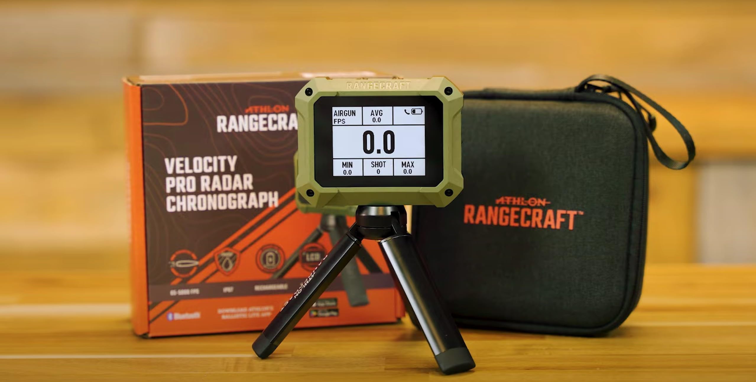 Cronografo Athlon - Rangecraft Velocity PRO cronografo balistico e cronografo per fucili ad aria compressa | Radar 65-5000 FPS | Precisione ± 0,1% | Impermeabile IP67 | App Bluetooth