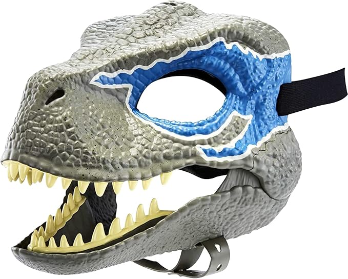 fikujap Dino mask with flexible pine, Raptor Dinosaurs Mask for children and adults, realistic