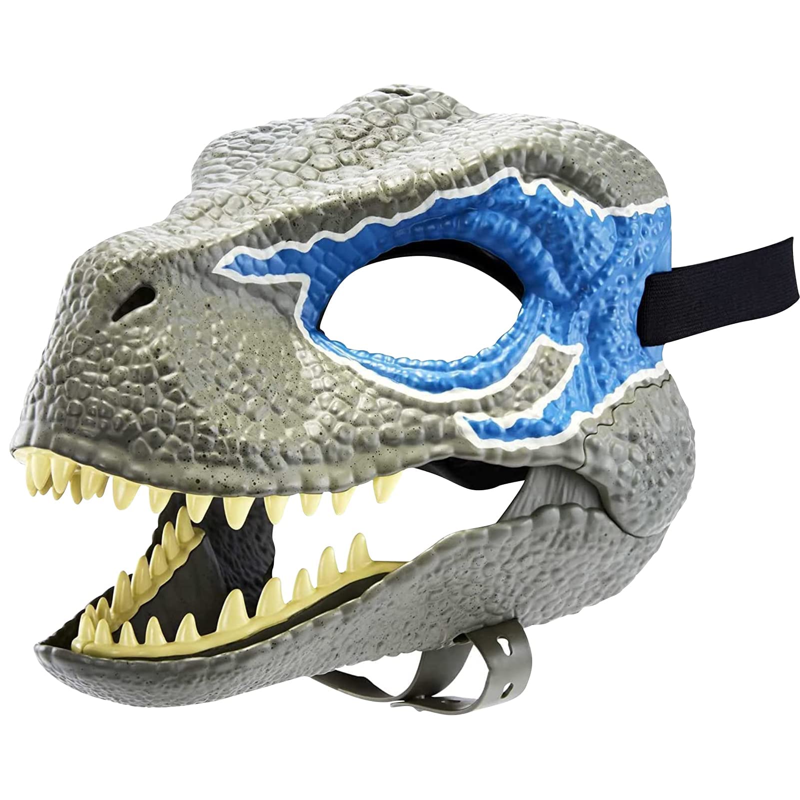 fikujap Dino mask with flexible pine, Raptor Dinosaurs Mask for children and adults, realistic dinosaurs head latex mask, halloween cosplay party gift requisites