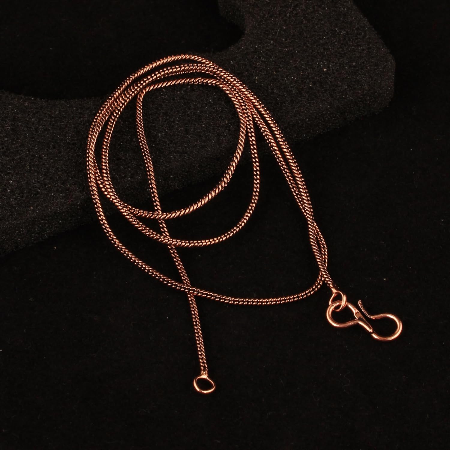 Rudra Empire Solid Copper Antique Link Rope Chain Necklace for Women and Men- 20 Inch - Image 5