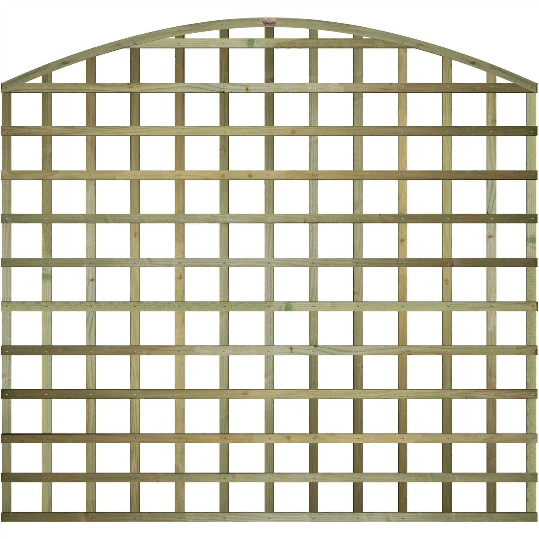 Standard Fence Panel 6ft x 5ft Arch Top Square Trellis Wooden Screen 3pk