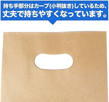 Amazon | 紙袋【日本製】小判抜き 手提げ袋 未晒し(クラフト)M