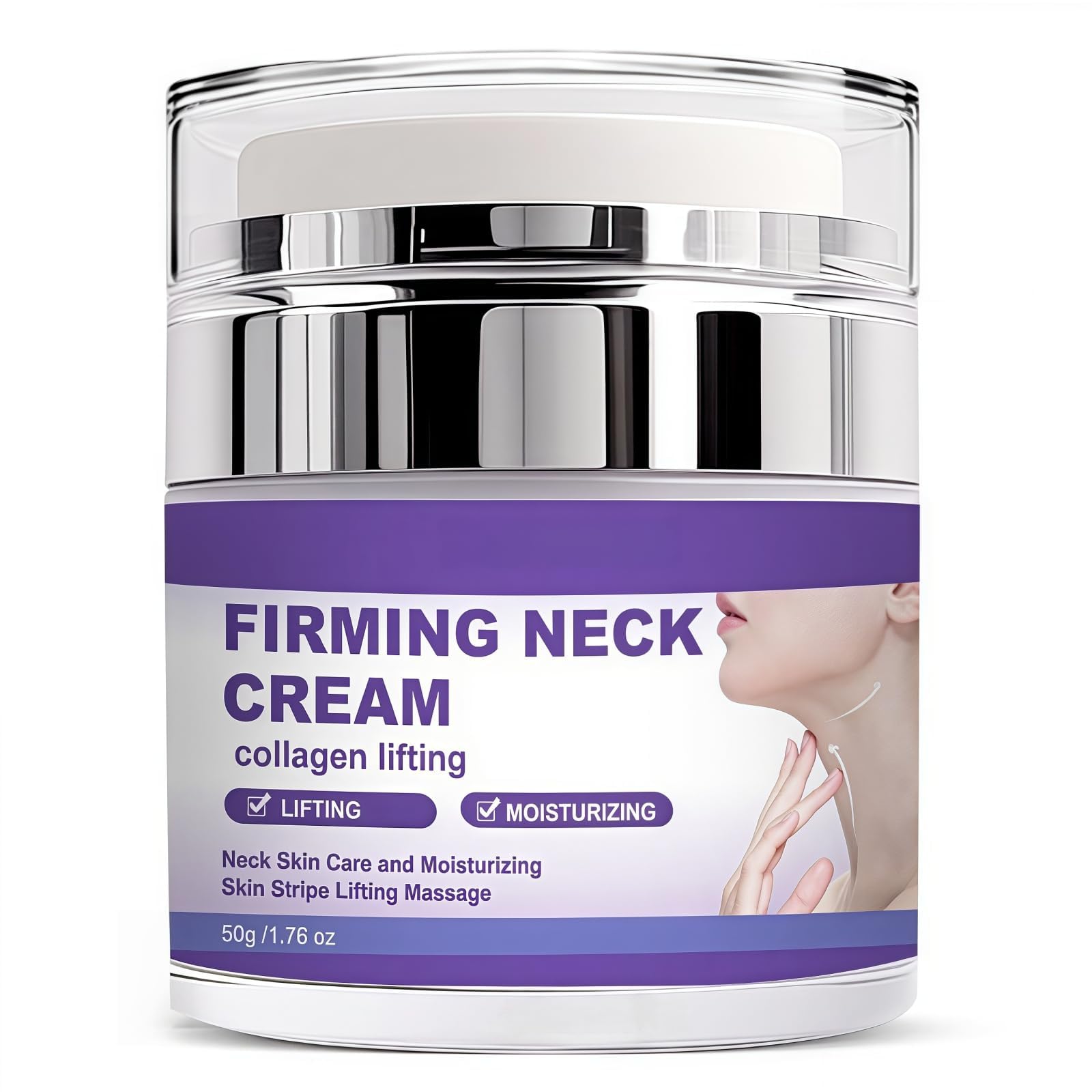 Retinol Neck Cream for The Appearance of Firming - Face Moisturizer with Hyaluronic Acid & Collagen - Helps Improve Look of Fine Lines & Skin Elasticity - 1.76 Fl Oz