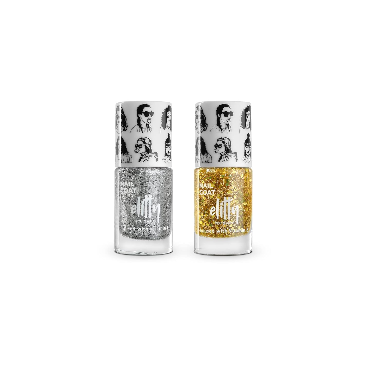 Elitty Mad Over Quick Drying, Chip Resistant, Long Lasting Nail Paint Party Combo with 12 Toxin Free Formula, Infused with Witch Hazel & Vit E, Vegan & Cruelty Free, Nail Polish For Teenagers