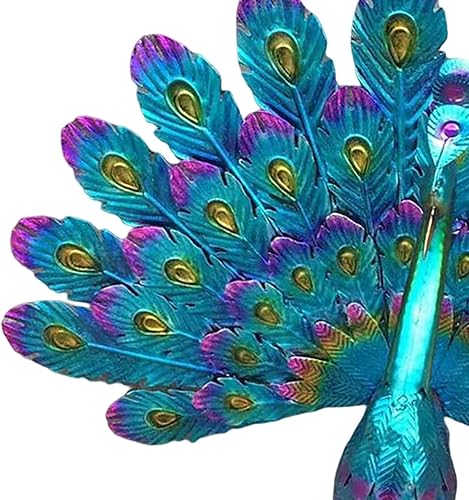 Miniatura 8 de Altsuceser Estatua de metal de pavo real para exteriores, esculturas de jardín de pavo real en 3D para patio, césped, patio, porche, estanque,