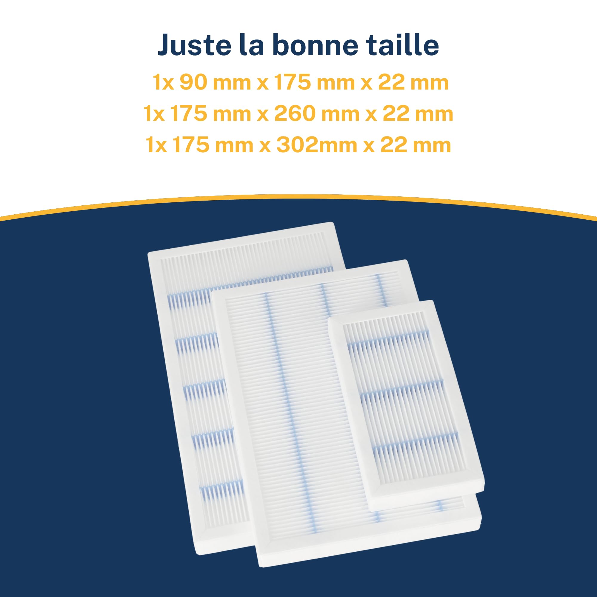 Tops Lot de 3 filtres F7 miniplis - Compatibles Atlantic Duolix Max & Duolix Max Hygro - Filtration haute performance ISO ePM1 70%