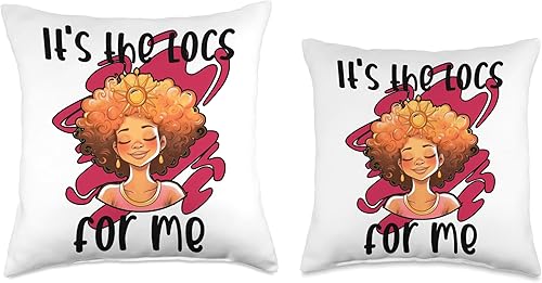 Miniatura 3 de Locs Afro Dreadlocks Love Natural Beauty Hair It's the Locs for Me Afro Hair - Almohada negra de niña africana americana, 18 x 18 pulgadas,