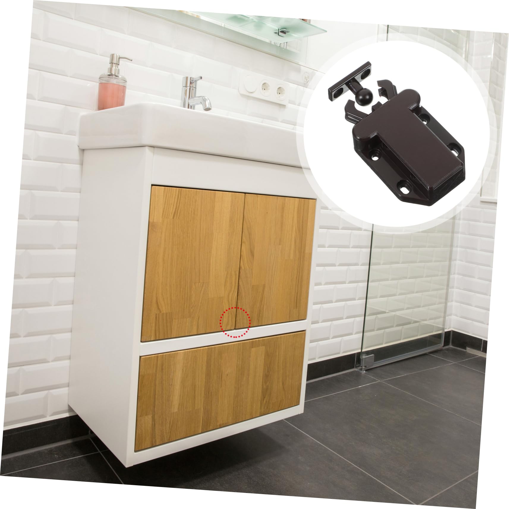Artibetter 15pezzi Serrature Automatiche Per Armadi Da Chiusura Spinta Per Porte Senza Maniglie Compatibile Con Armadietti e Facile Installazione e Utilizzo