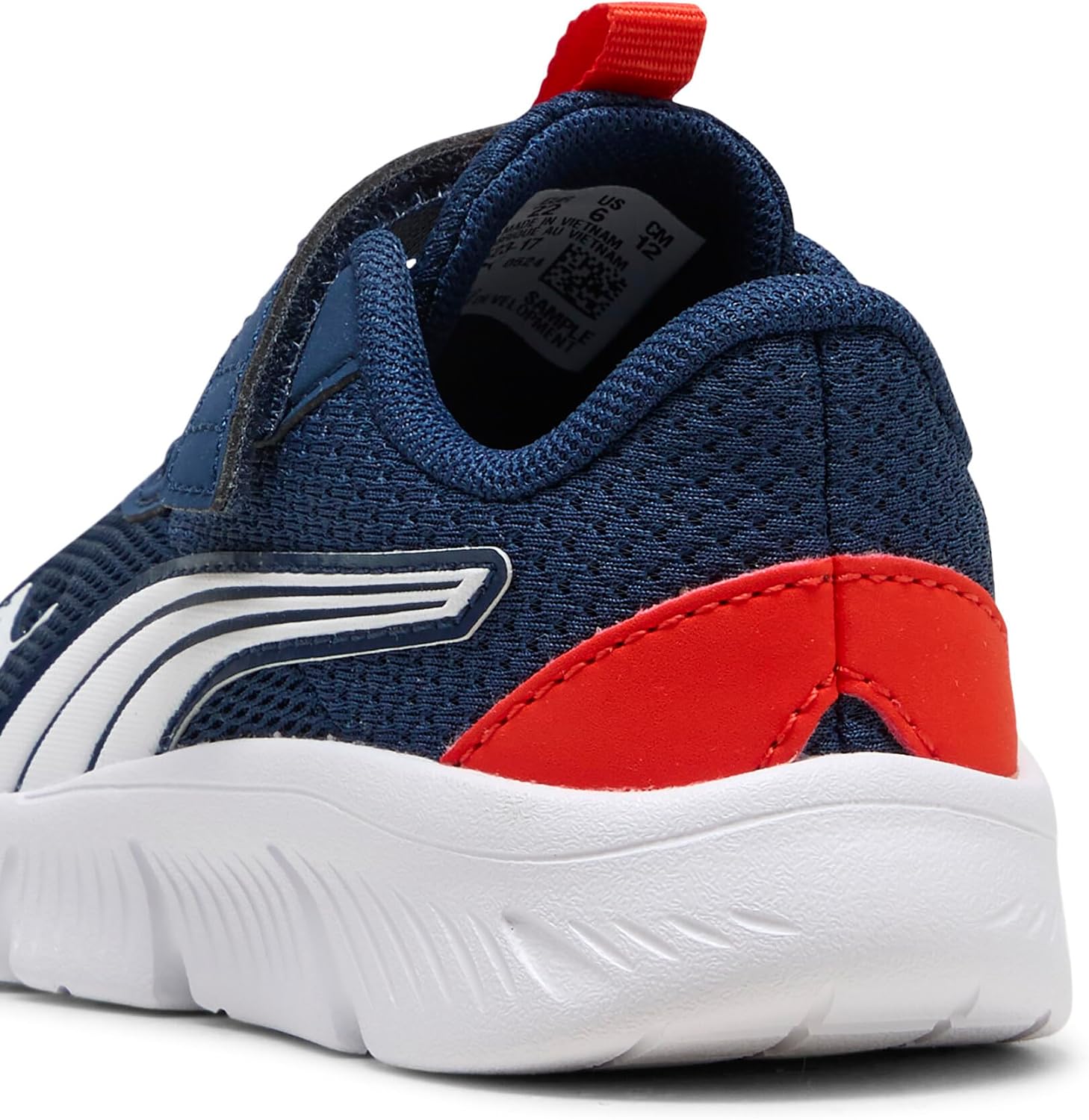 Puma Unisex Baby Flexfocus Modern Ac+ InfSneaker 21 EU Persian Blue Fierce Red Puma White