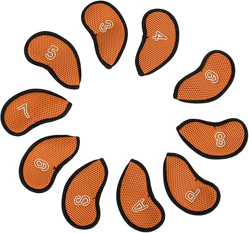 Miniatura 1 de Juego de 10 fundas para cabeza de golf, juego de 10 fundas de hierro de golf con números, fundas universales para la cabeza para palos de golf