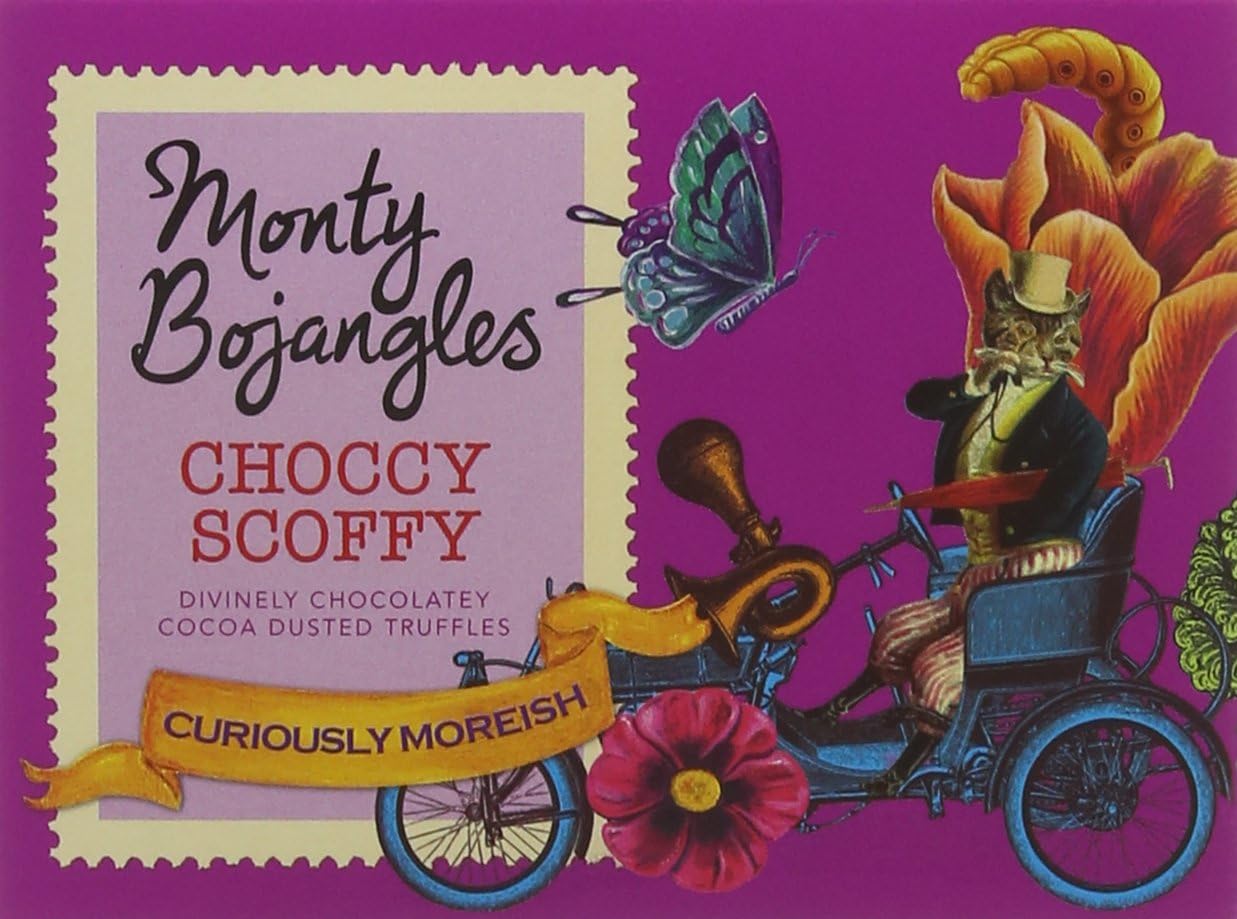 Monty Bojangles Choccy Scoffy Individually Wrapped Cocoa Dusted Truffles, 2 x 135g Packs