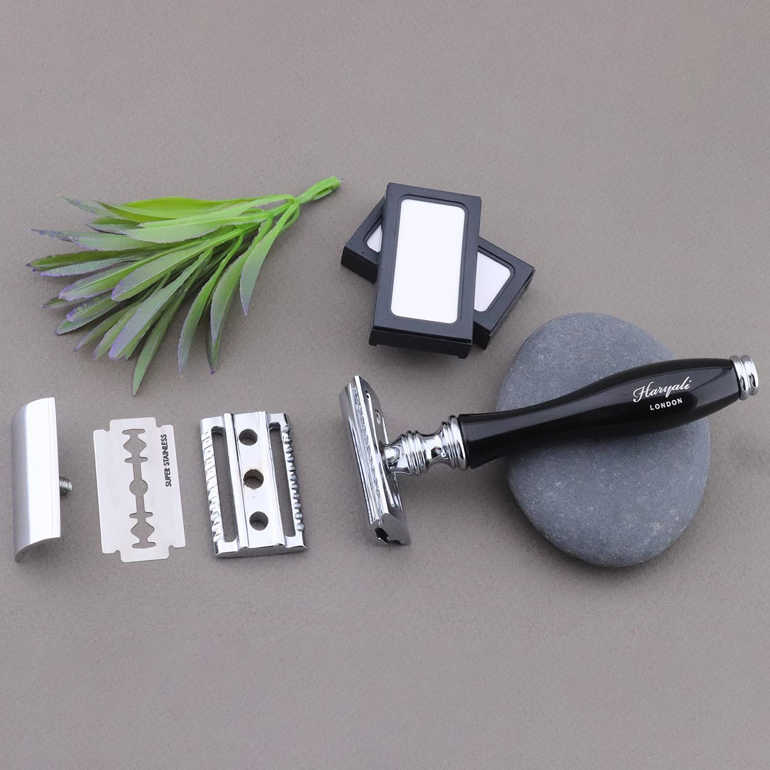 shaving set for men, 4-in-1 safety razor set with shaving brush badger hair, safety razor, stainless steel shaving bowl, shaving soap - wet razor men's women's shaving set, gift shaving sets