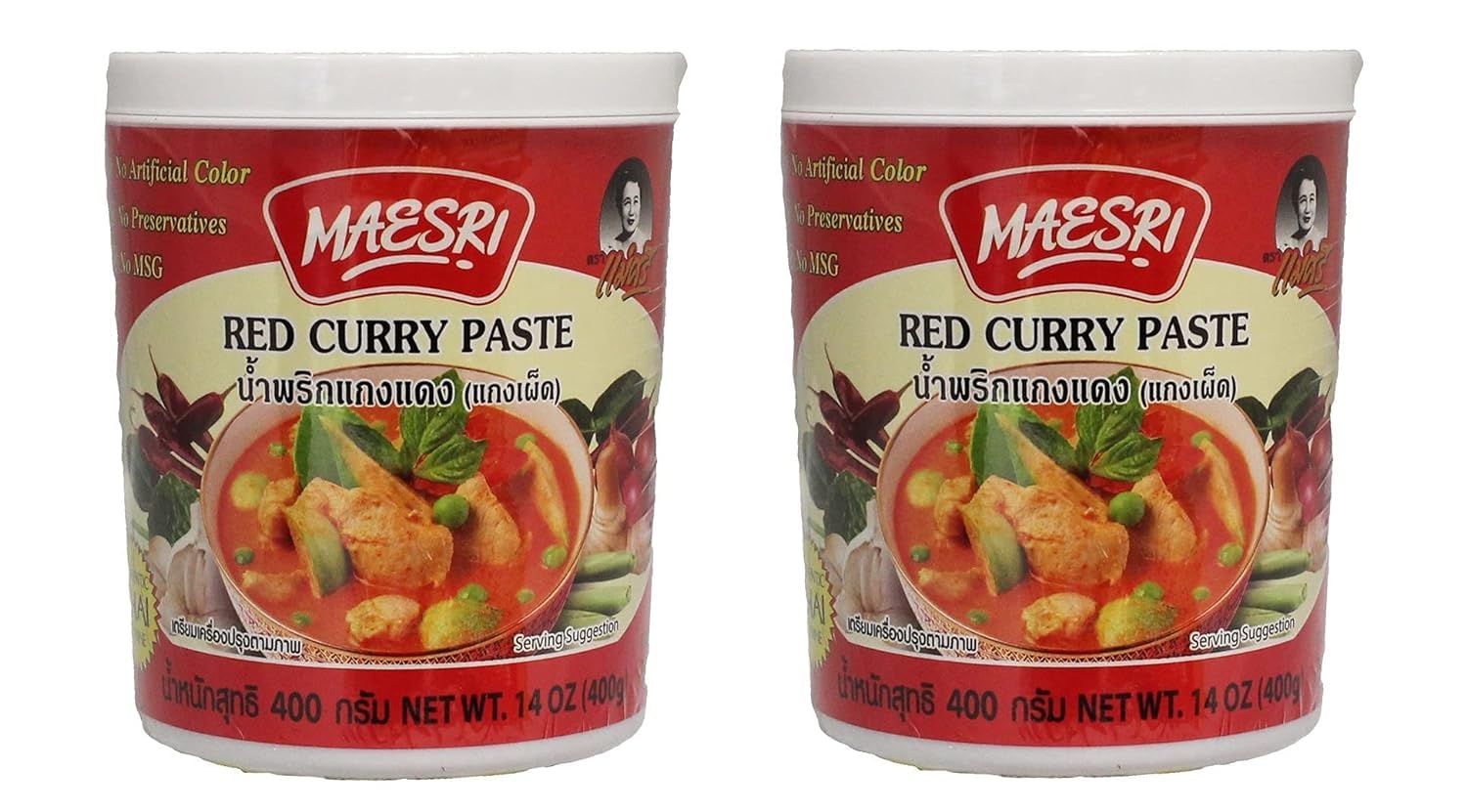 Maesri Red Curry Paste 14oz (2 Pack)