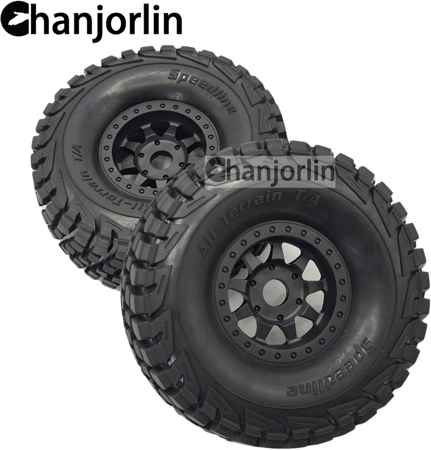 1/7 1/8 RC Short Course Truck Tires and Wheels 17mm Hex OD 135mm Off Road Tyres for 1:7 1:8 Scale RC Truck Car HSP TRAXXAS UDR FS FSR Atom ARRMA Mojave 6S EXB YK4072 DF7 4PCS (Black)