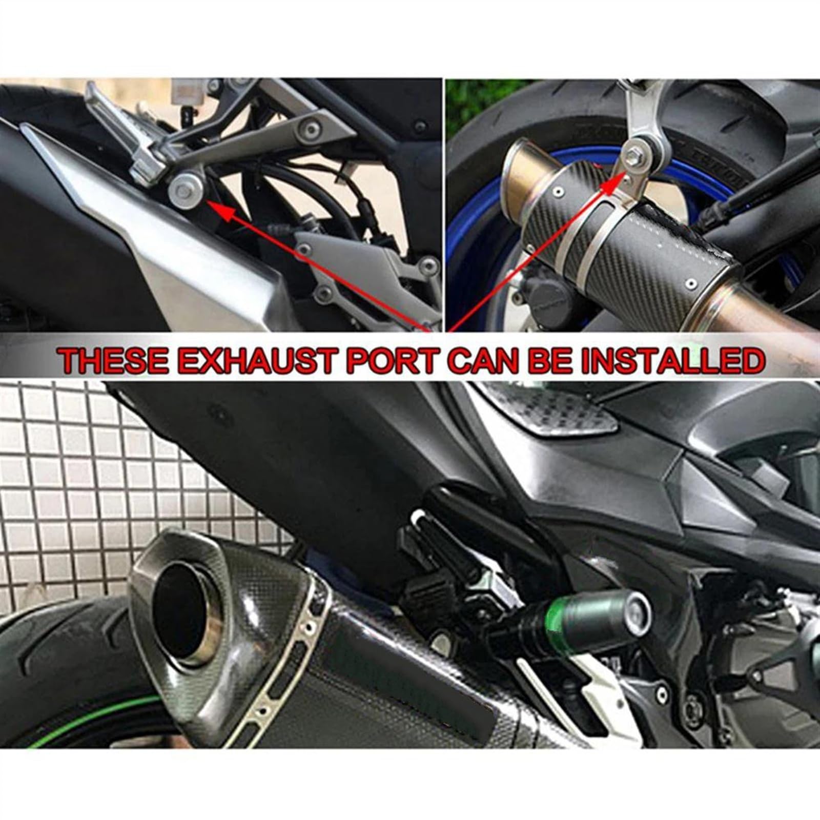 Carénage et châssis de Protection Curseur D'échappement en Aluminium CNC pour Moto, Protection Contre Les Chutes, pour Benelli Leoncino 500 502C 250 2018 – 2022(Noir)