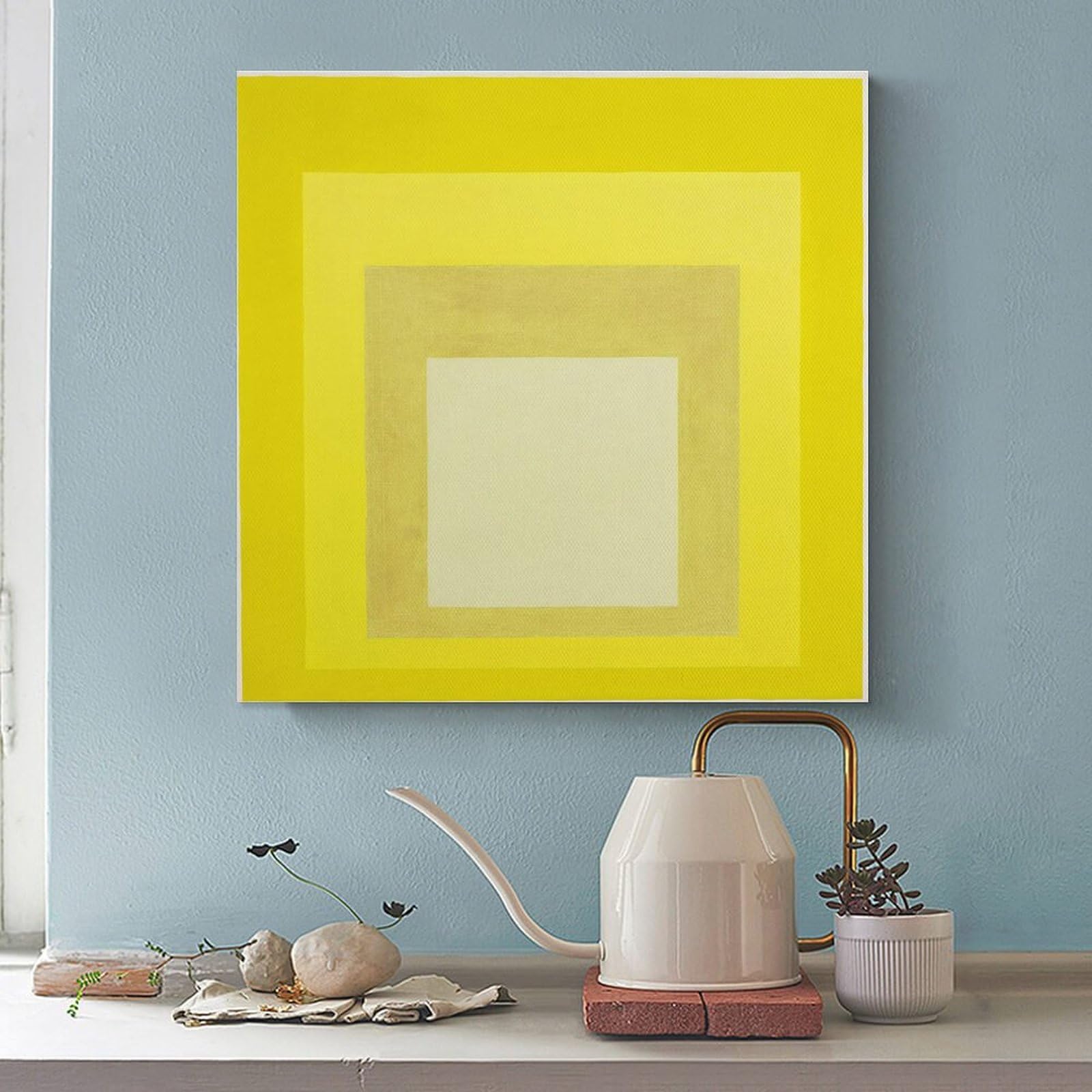 Amazon.co.jp: Josef Albers ヨゼフアルバース《黄色の正方格子