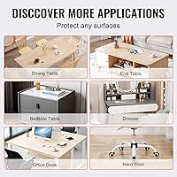 Vista 6 de VEVOR Protector transparente para mesa, rectangular de 24 x 48 pulgadas, mantel de plástico PVC de 0.059 in de grosor, protector de escritorio