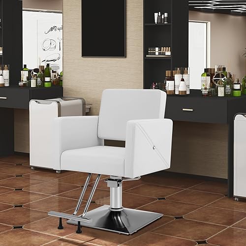 Miniatura 25 de Artist Hand Silla de salón para estilista, silla de estilista con bomba hidráulica resistente, equipo de belleza giratorio de 360 grados para Negro