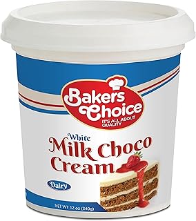 Dairy White Chocolate Spread and Topping, 12 oz. White Chocolate Pastry Filling & Cake Filling - Creamy Topping for Cakes, Desserts, Ice Cream, Pie Filling, Dairy, Kosher - By Baker’s Choice
