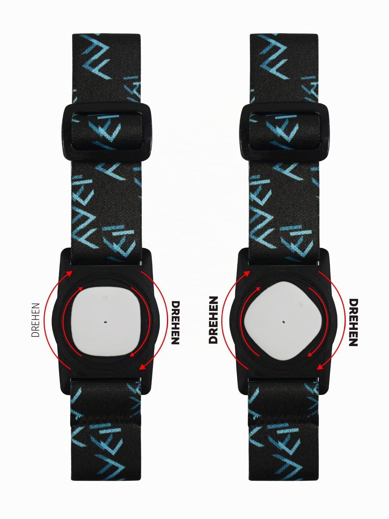 Simplera Sync-Sensor-Armband – Dia-Style mit drehbarem Clip – bequemes und verstellbares elastisches Band – sicherer Blutzuckersensor Schutz, blau, L (29-38 cm ~ 11.4-14.9 in)