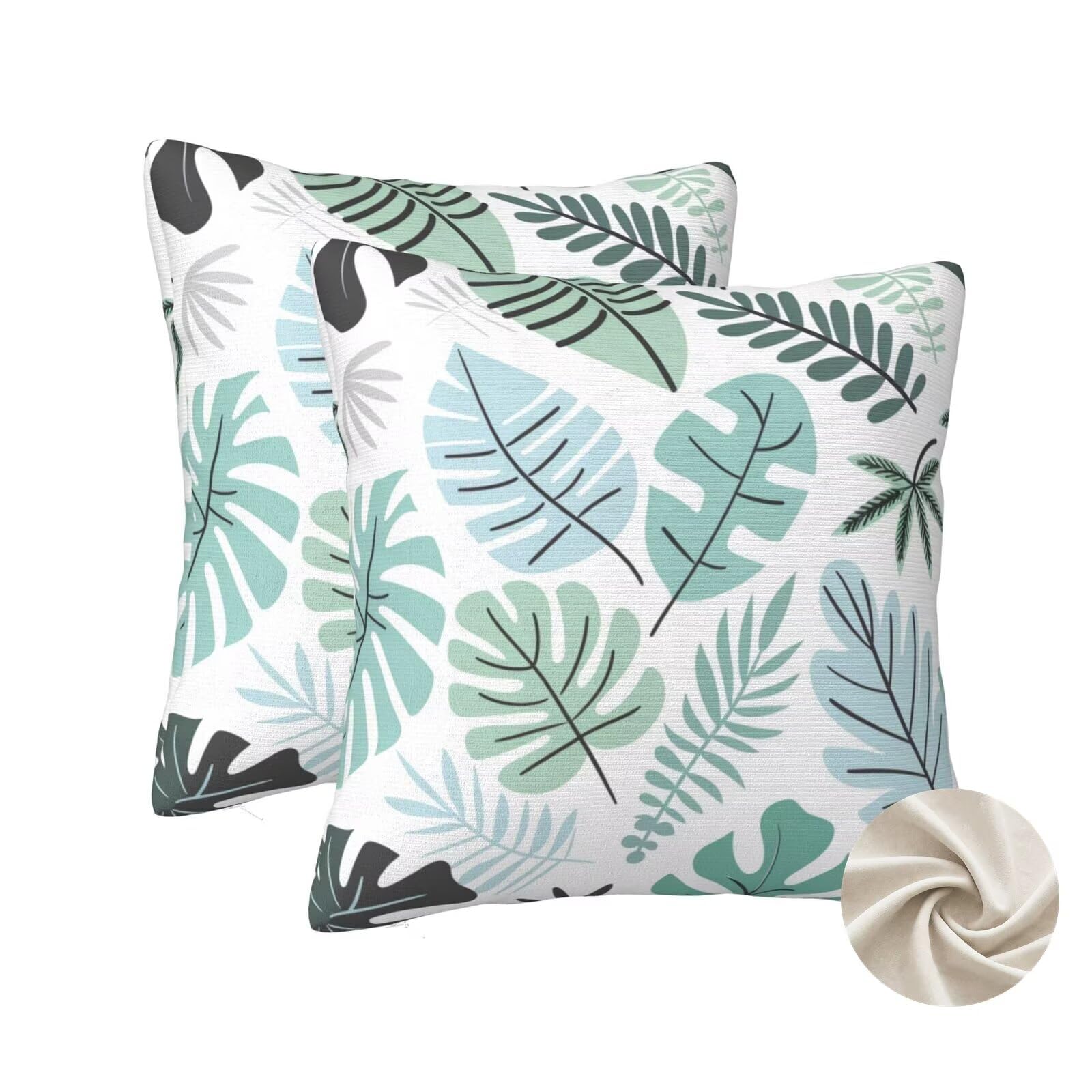 Lot de 2 housses de coussin 50x50 cm lavables et douces pour decoration de canape et lit