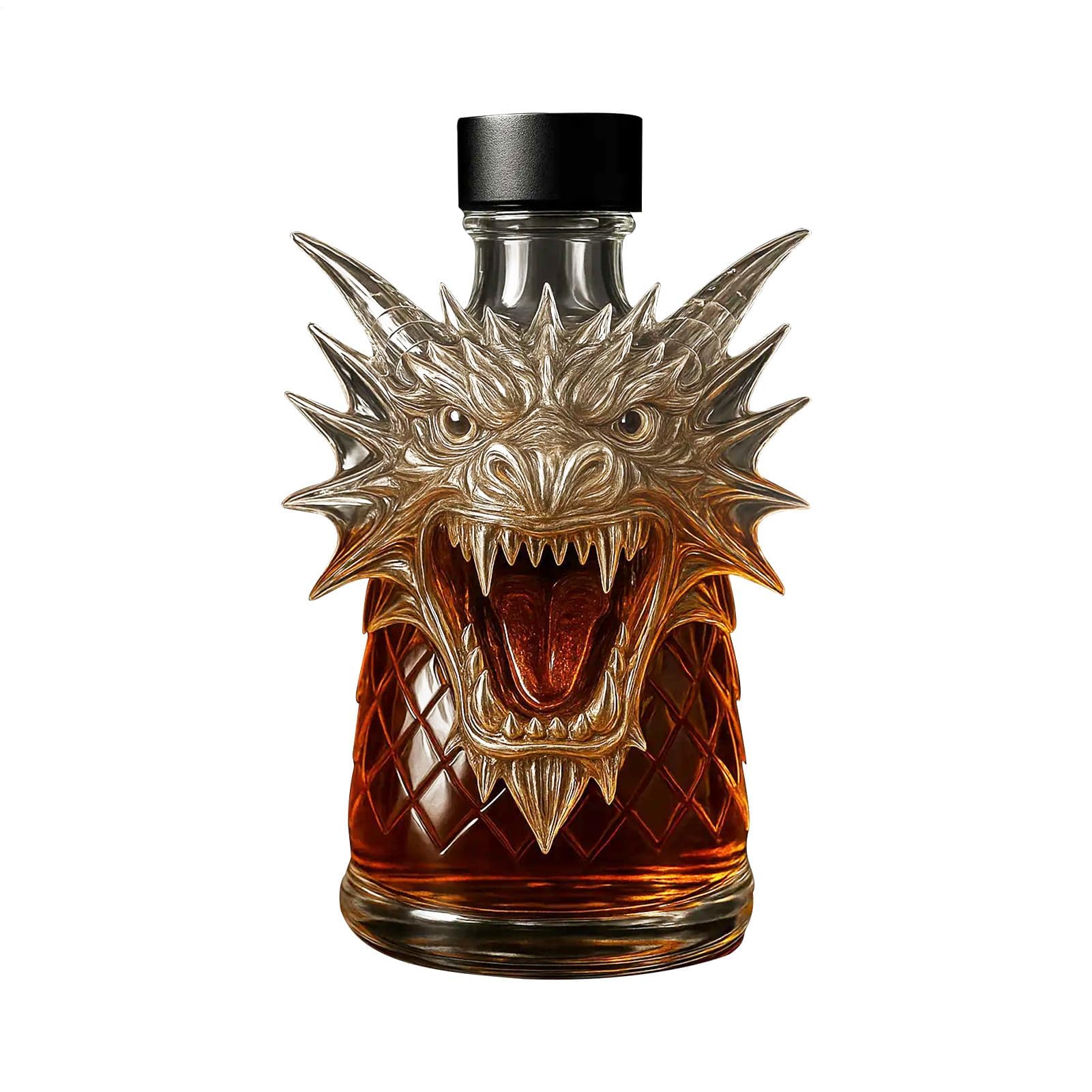 Decanter per liquori fantasy, espositore per whisky con drago, contenitore per liquori artistici, per bar, collezionisti, sculture a tema, birra, vino, ornamento per uomini, ricevimenti di nozze