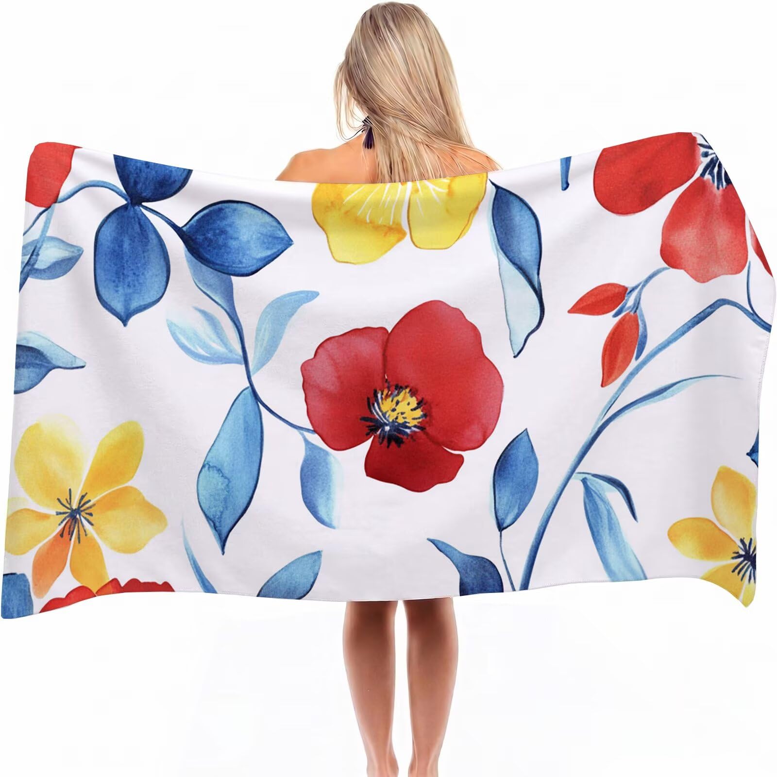 Serviette de plage anti-sable XXL drap de bain séchage rapide