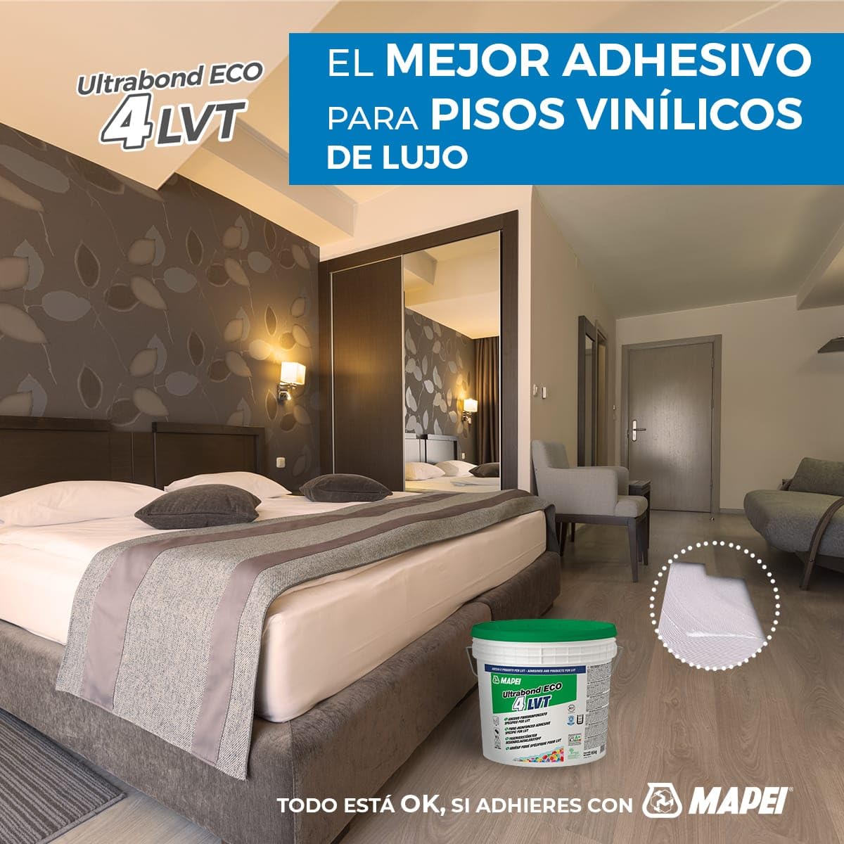 Mapei ULTRABOND ECO 4 LVT klej do wykładzin z mikrofibry 14 kg