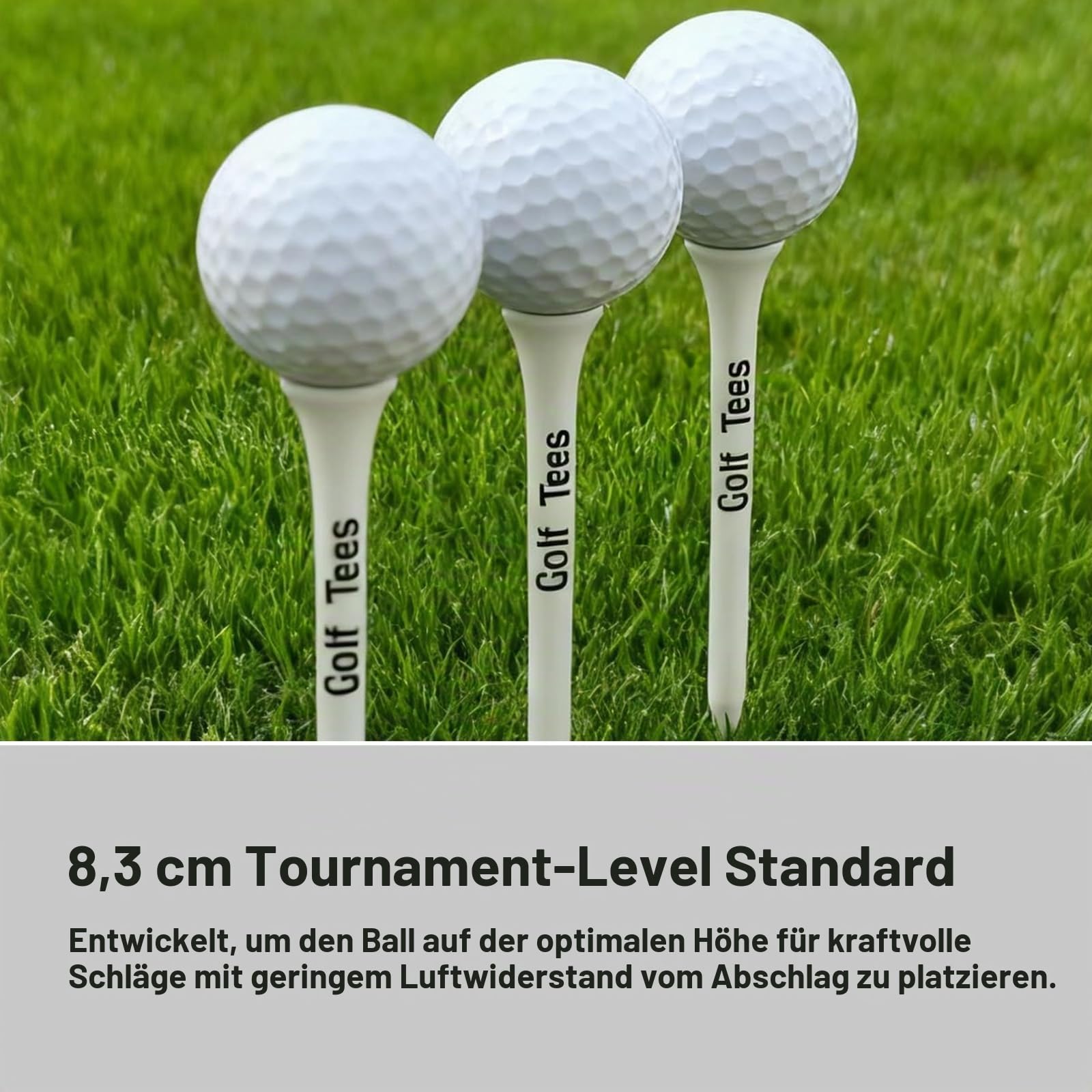120 Golf tees Bambus Holz, Qualitativ Nachhaltig Bioabbaubar, Vintage-Stil Unzerbrechlich Lasergeglättet, Taschenbox Golf Geschenk für Männer