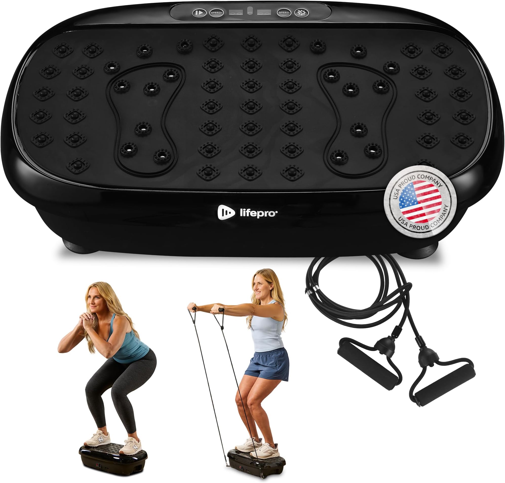HexaPlate Lite Vibration Plate Exercise Machine with Magnetic Acupoints - Full Body Vibration Platform for Beginners and Recovery - Lymphatic Drainage Massager for Muscle Toning and Fitness