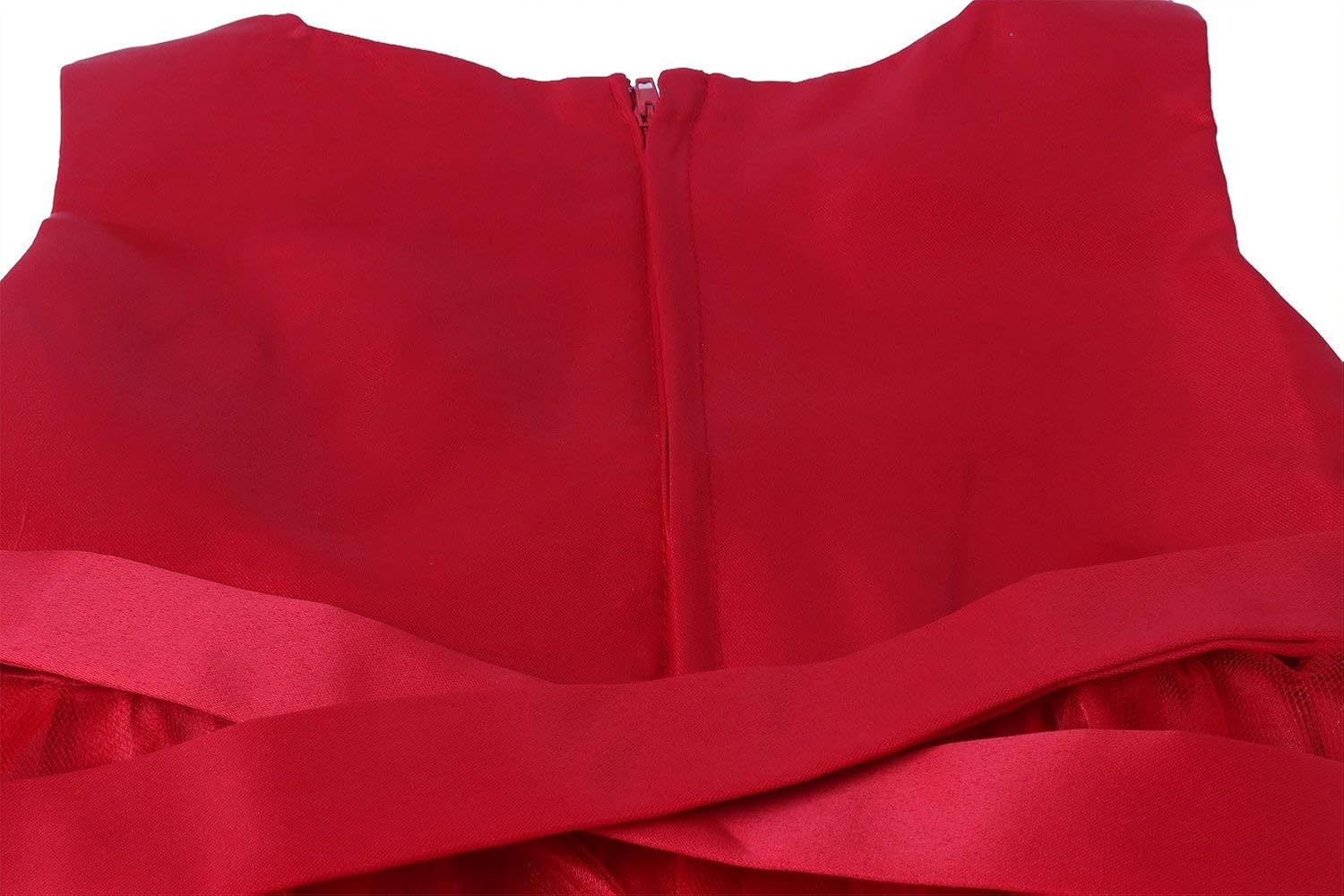 女の子用 スパンコール メッシュ チュルドレス ノースリーブ フラワー パーティー ボールガウン