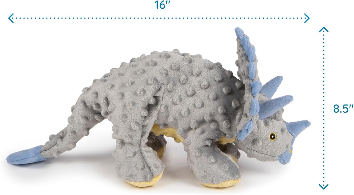 FurHaven Cooling Gel Dog Bed & goDog Toy - Squeaky Plush Dino with Chew Guard Technology for Large Dogs - Plush & Velvet Waves Perfect Comfort Sofa - Granite Gray, Jumbo Plus/XXL