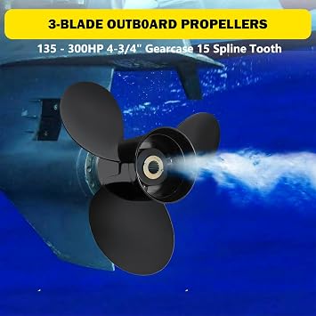 14 1/2 x 19Replace OEM#48-832830A45 Aluminum Outboard Boat Propeller for Mercury Engine 135-300HP/Mercruiser Alpha One 14.5dia x 19 Pitch Hub Kits Included 15 Spline Tooth RH